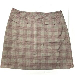 Vintage Geoffrey Beene Sport Women’s 12 Plaid Mini Skirt Lined Pockets Zip‎ Y2K